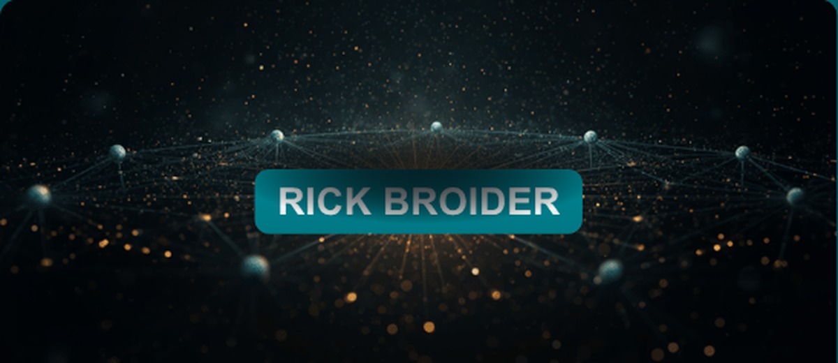 Canva-generated constellation-style project ecosystem graphic for Rick Broider's connected body of work.